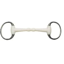 Korsteel Flexi Mullen Mouth Eggbutt Snaffle Bit - Ivory - 4.5in
