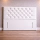 image 3 of Floorstanding Headboard White Plush Chesterfield 4FT Small Double  54inch High