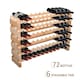 image 5 of HOMCOM 72 Bottle Shelf Wine Rack Holder Stand, Storage Pine Wood