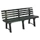 image 1 of 3-Seater Garden Outdoor Plastic Bench - 74x145x49cm | Green | 1