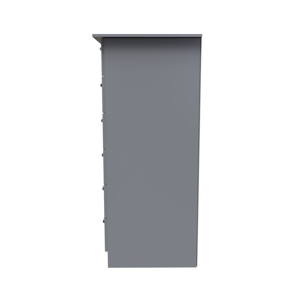 image 1 of Trent 5 Drawer 1 Door Childrens Wardrobe in Dusk Grey (Ready Assembled) | Grey | Dusk Grey
