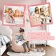 image 6 of AIYAPLAY Kids Armchair, Bear Shaped Toddler Chair, Baby Armchair for Bedroom Playroom Living Room, for Boys and Girls Aged 18 Months to 3 Years - Pink | Pink | Pink