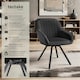 image 2 of Lounge Armchair Living Room Accent Chair 360 Swivel Slim Steel Legs Velvet Fabric  - per piece Black