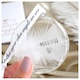 image 8 of Personalised White Feather Bauble. Memorial Angel Decoration