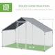 image 5 of PawHut Walk In Chicken Run Large Galvanised Chicken Coop w/ Cover 3 x 1.7 x 1.9m