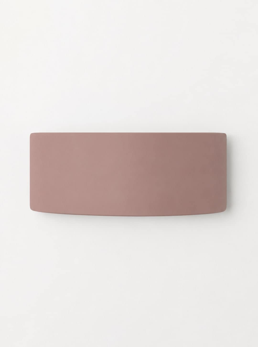 ValueLights Vincent Curved Ceramic Up/Down Flush Wall Sconce Light in Dusty Pink