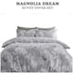 image 2 of VELVETIO Magnolia Dream Printed Duvet Cover Set Reversible Polycotton Easy Care Beddings Grey | King