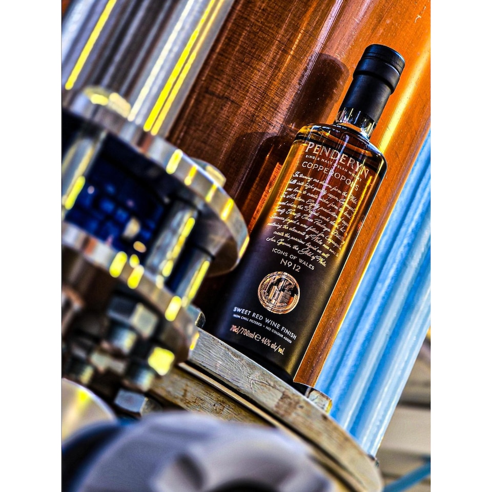 image 1 of Penderyn - Icons Of Wales No. 12 - Copperopolis Single Malt Welsh Whisky | Multi | New | Floral and fruity. Scent of orange blossom, notes of peaches, cherries and orange peel. Sweet vanilla and honey, with a light spice of dried fruits. | 1