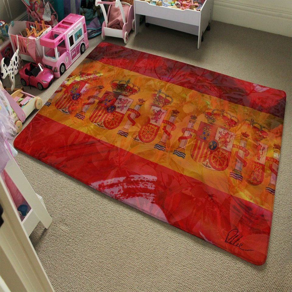 image 1 of Spain Flag (Rug) Red | Large: 140x200cm