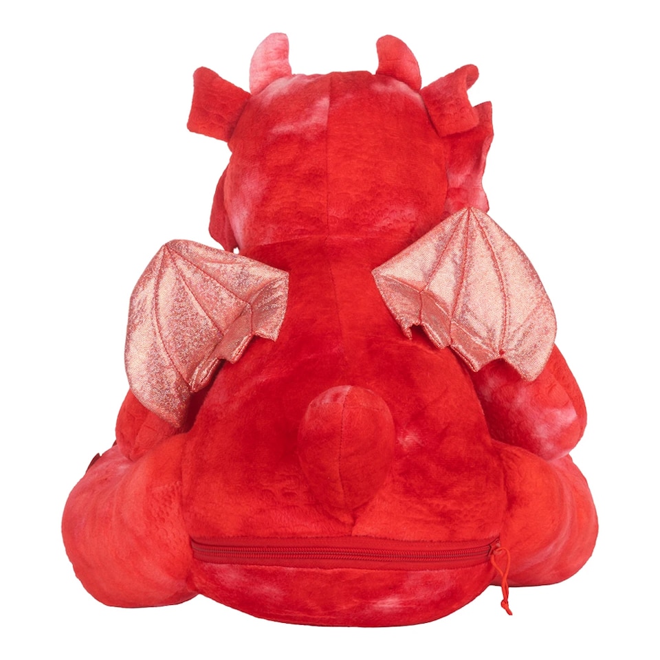 image 1 of Mumbles Zippie Dragon Plush Toy | Red | Red | One Size | 1