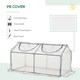 image 8 of Outsunny Greenhouse Plants Foil Tomato Vegetable House W/ 2 Windows White