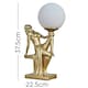image 3 of ValueLights Matilda Art Deco Painted Gold Table Lamp and E14 Golfball LED 4W Warm White 3000K Bulb