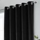 image 3 of Hampton Black Velvet Curtains 90 x 108 inch (229 x 274 cm) 100% Blackout Eyelet Thermal Noise Reducing Curtains for Bedroom and Living Room