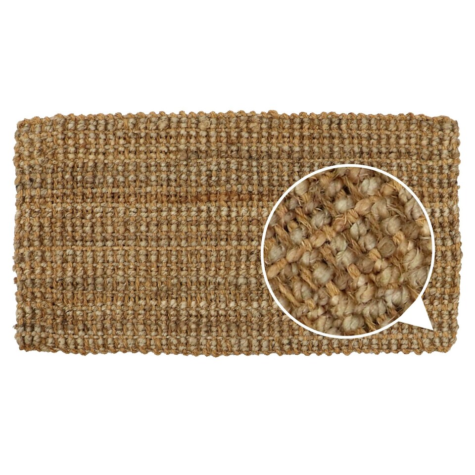 image 1 of JVL Moris Boucle Coir and Jute Mat 40x70cm - Plain