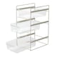 image 1 of Living and Home 3-Tier Sliding Under Sink Cabinet Organizer - White | Multi
