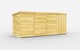 image 1 of 16 x 7 Feet Pent Shed - Double Door Without Windows - Wood - L214 x W474 x H201 cm | Brown