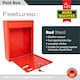image 2 of Burg-Wachter Trent Wall Mounted Galvanised Steel Lockable Post Box - 26x34x9cm Red