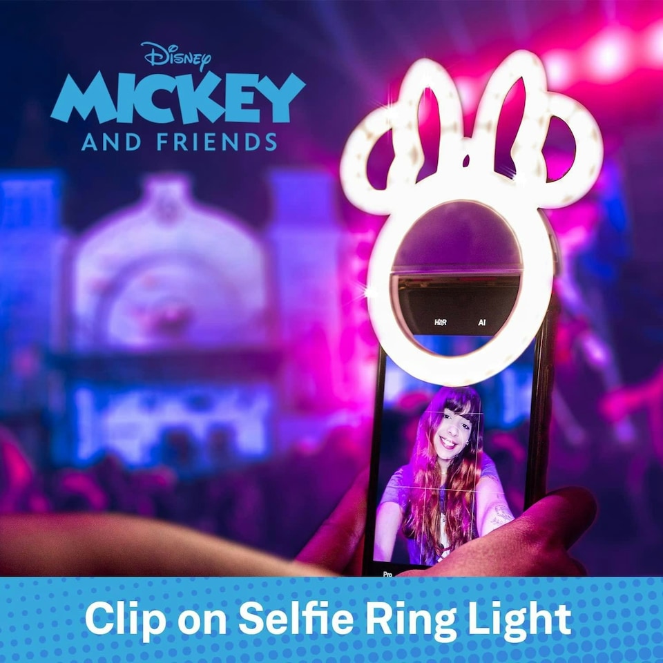 image 1 of Disney Minnie Mouse Clip On Selfie Ring Light