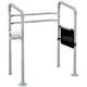 image 1 of HOMCOM Adjustable Toilet Safety Frame with Additional Rubber Tips Storage