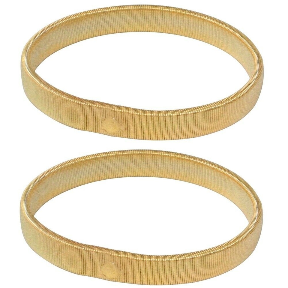 Sprung Metal Shirt Sleeve Holders Pair Elasticated Steel Arm Bands for Men Adjustable Shirt Garters Suit Accessories Gold or Silver