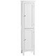 image 1 of kleankin Tall Bathroom Cabinet with Adjustable Shelves, Double Door, White White