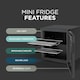 image 6 of DMD 50L Glass Mini Fridge with LED Light, Lock & Key | Black