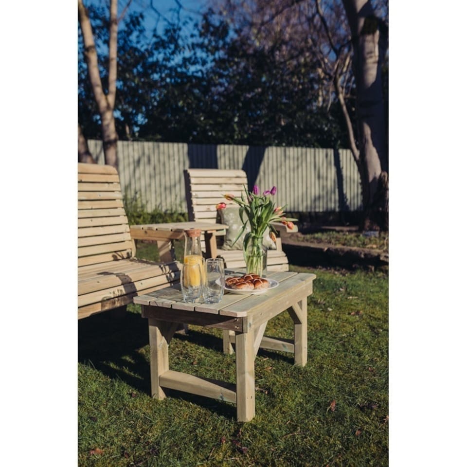 image 1 of Multi Set, Wooden Garden Table and Chairs - L100 x W370 x H105 cm - Fully Assembled