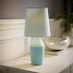 image 2 of ValueLights Arlo Duck Egg Blue Ceramic Table Lamp with Blue Shade