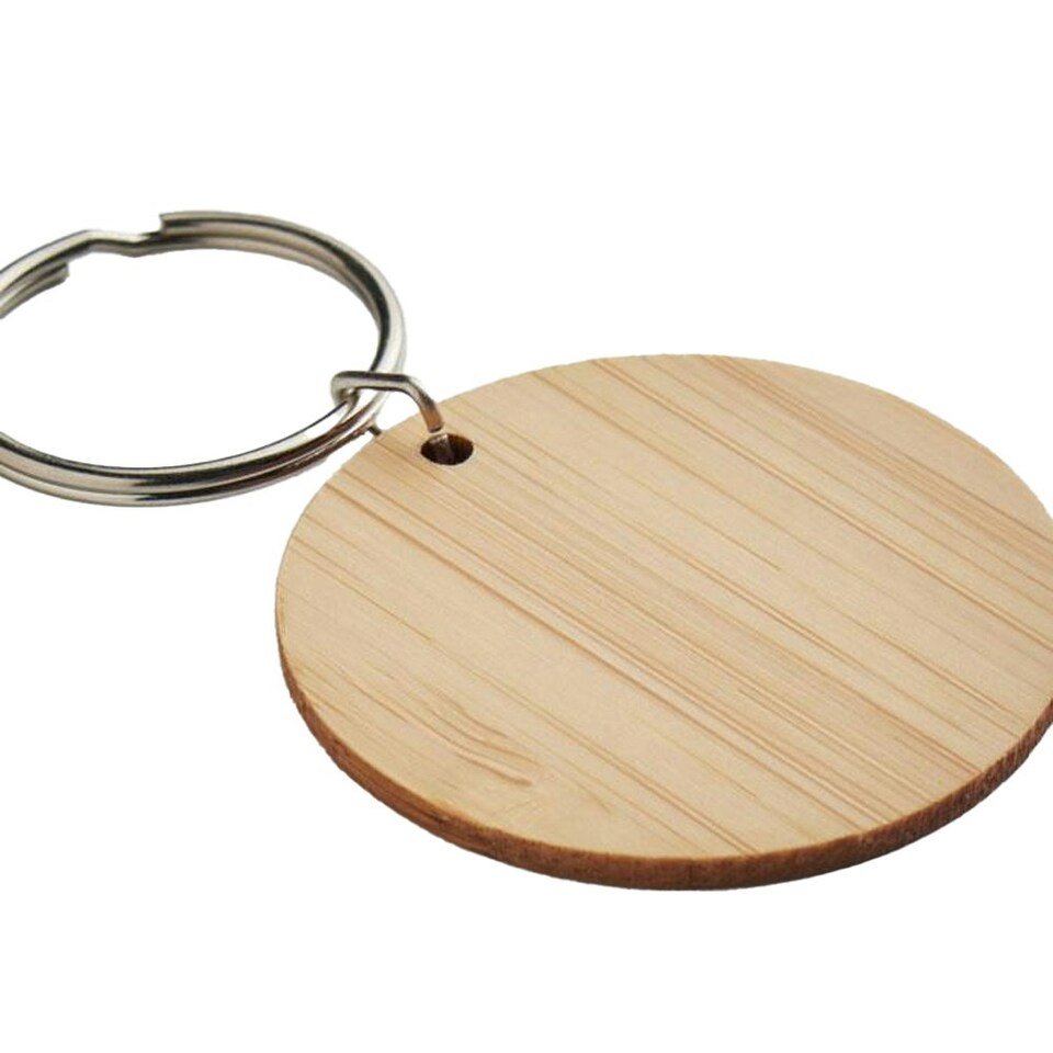 image 1 of MidOcean RoundBoo Round Bamboo Keyring - Wood - One Size