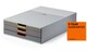 image 1 of Durable VARICOLOR Desktop Organiser 3 Drawer Colour Coded Modular Storage | A4+ | Grey