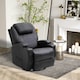 image 2 of HOMCOM 8-Point Massage Recliner Sofa Rocking Swivel with Remote, Black