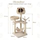 image 2 of COSTWAY 121 cm Tall Cat Tree Cat Climbing Tower Sisal