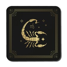 Zodiac scorpio horoscope in black & gold (coaster)