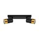 image 1 of CGC PUZON Black & Gold GU10 Adjustable Twin Two Head GU10 Ceiling Spotlight Bar Light Black