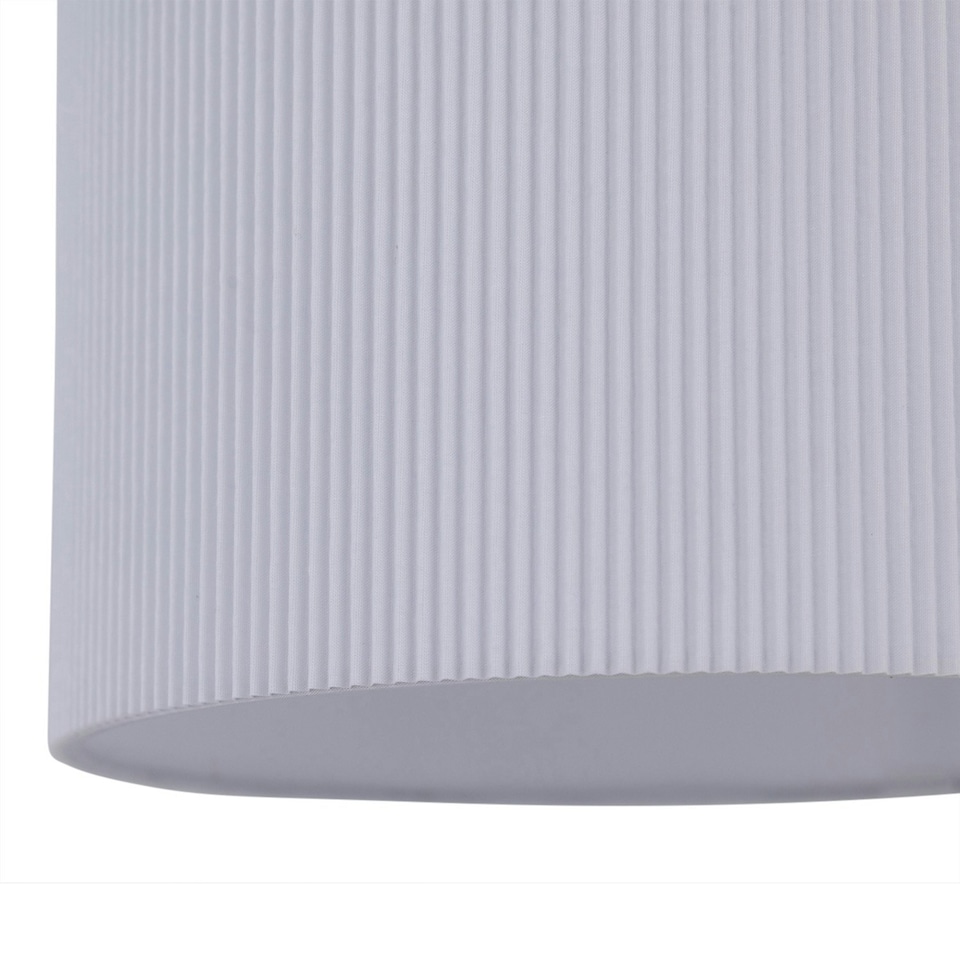 image 1 of Set of 2 White Pleated 30cm Pendant Lightshades White