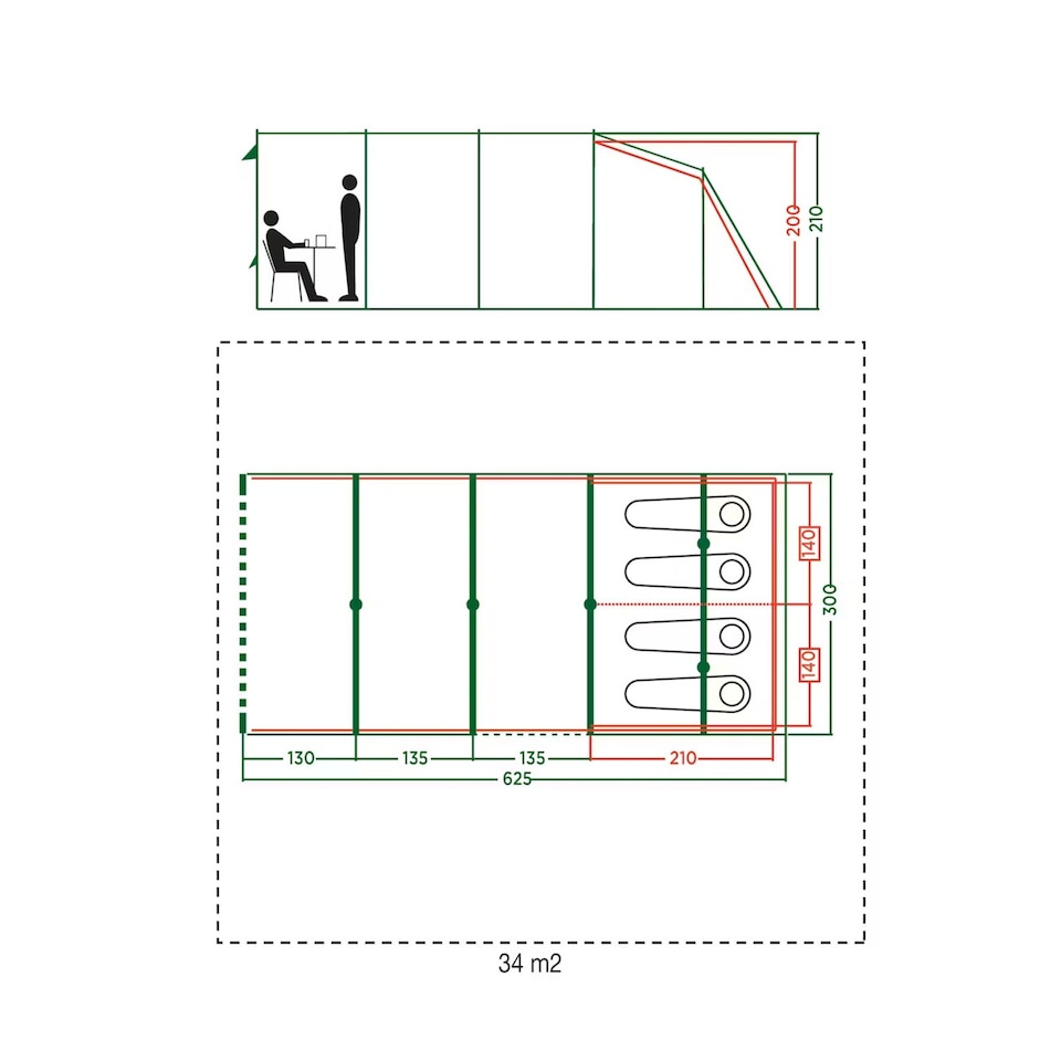 image 1 of Coleman Vail 4L 4 Person Tunnel Tent