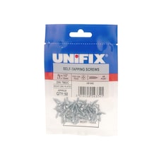 Unifix Self-Tapping Screws Pozi Csk Head AB DIN 7982C BZP 10G X 3/4Inch Box of 250