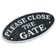 image 4 of Please Close The Gate Black Cast Iron Sign Plaque Door Wall House Home Yard