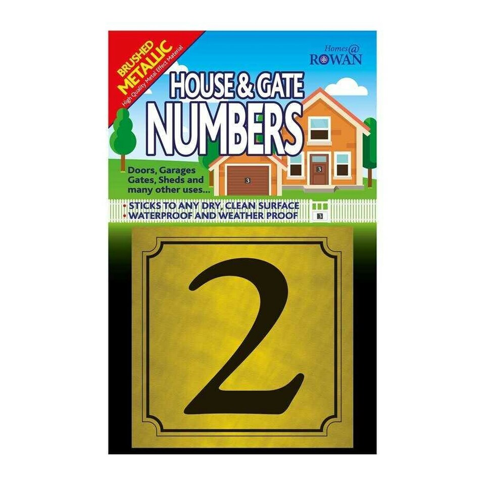 image 1 of Rowan 2 House & Gate Number - Gold/Black - One Size