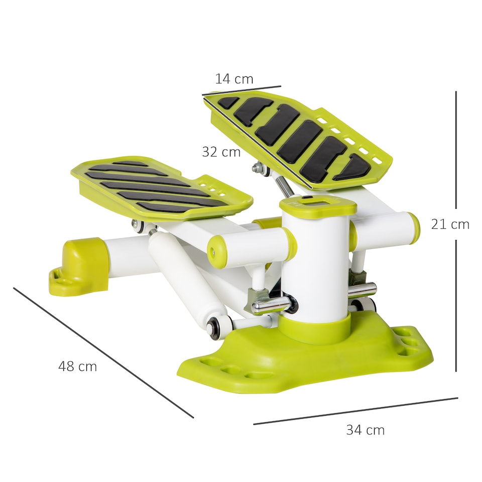 image 1 of HOMCOM Portable Mini Stepper Step Machine for Home Gym Office Exercise Workout