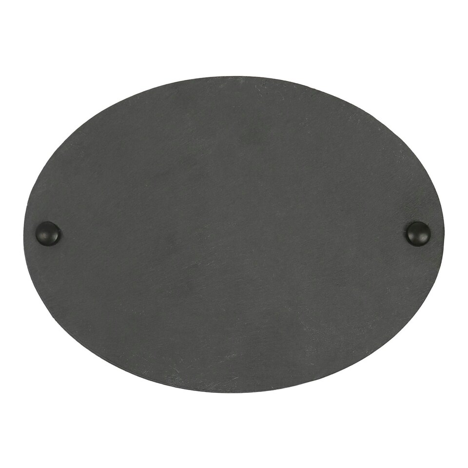 image 1 of Nicola Spring Linea Oval Blank Slate House Sign - 20cm x 15cm