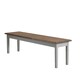 image 5 of Canterbury Hallway Bench Entryway Medium in White and Dark Pine Grey
