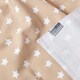 image 6 of Homescapes Cotton Stars and Stripes Decorative Beige Sofa Throw Cream