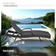 image 4 of Sun Lounger Oceane - with aluminum frame, 5-step adjustable backrest, UV-resistant Black