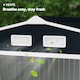 image 8 of Outsunny 9 x 6FT Galvanised Garden Storage Shed with Sliding Door, Dark Grey