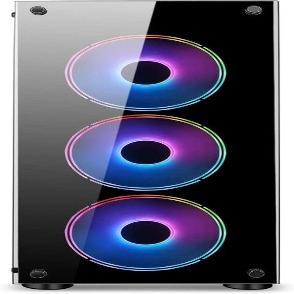 image 1 of CiT Mirage F6 Mid Tower ATX Gaming PC Case - Black&nbsp; Black