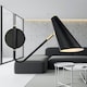 image 4 of First Choice Lighting Set of 2 Dakotta Matt Black & Brushed Gold Adjustable Wall Lamps Black | Bronze