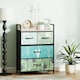 image 2 of HOMCOM 4-Drawer Chest of Drawers, Fabric Dresser with Open Shelf, Blue Blue | Black, Brown
