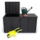 image 9 of XXL 750L Garden Storage Box, Black - 155x66x80 cm, Double Lid, Weatherproof