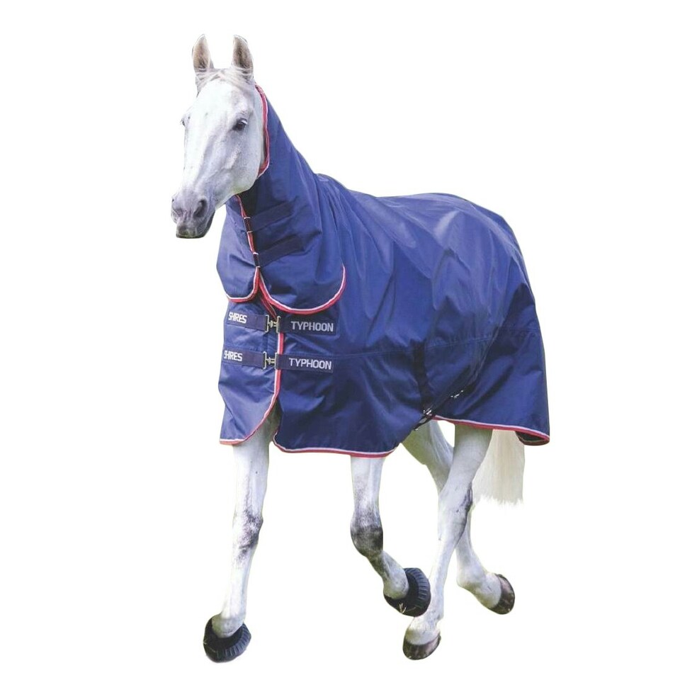 image 1 of Tempest Typhoon 100 Combo Neck Horse Turnout Rug - Navy - 51in